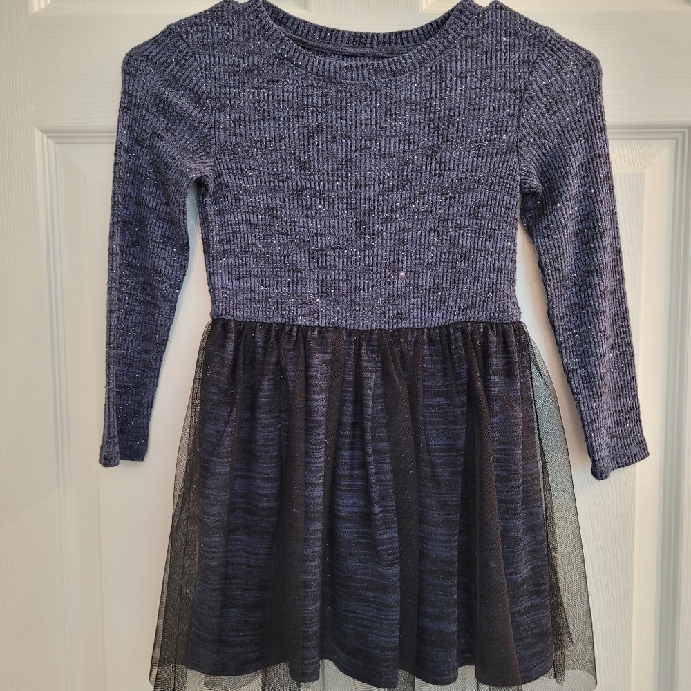 Navy blue soft Glittery holiday dress